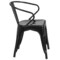 Emma and Oliver Commercial Grade Colorful Metal Indoor-Outdoor Chair with Arms